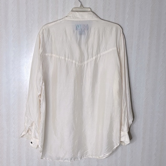❤️ BB DAKOTA MODA Western Shirt Size Medium WHITE! - Picture 5 of 6